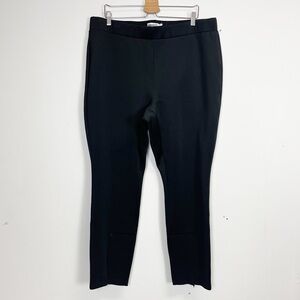 NEW Good American Pants Womens 20 Black Split Zip Scuba Pant NWOT